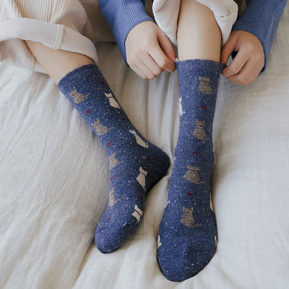 Striped Color Block Quarter Socks(4 Pairs) - image 3