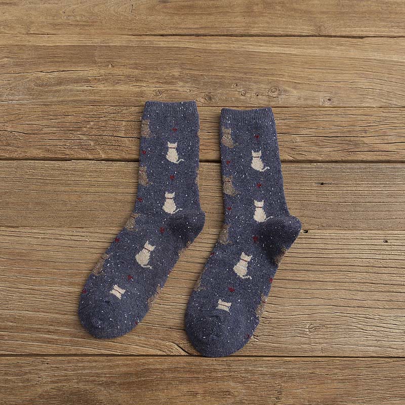 Striped Color Block Quarter Socks(4 Pairs) - Navy Blue - EU36-40(US3-7) - image 9