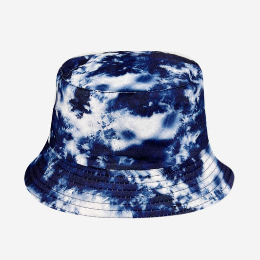 Plus Size Blue Purple Tie Dye Bucket Hat