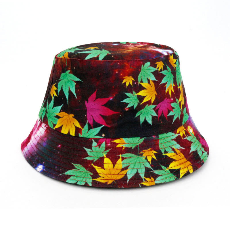 Plus Size Leaves Tie Dye Bucket Hat - D - One Size - image 3