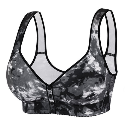 Tie Dye Wireless Bra - Black - 52 - G - image 9