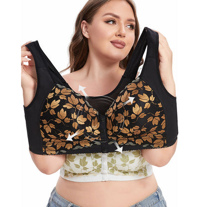 Lace Front Buckle Wireless Bra - image 1