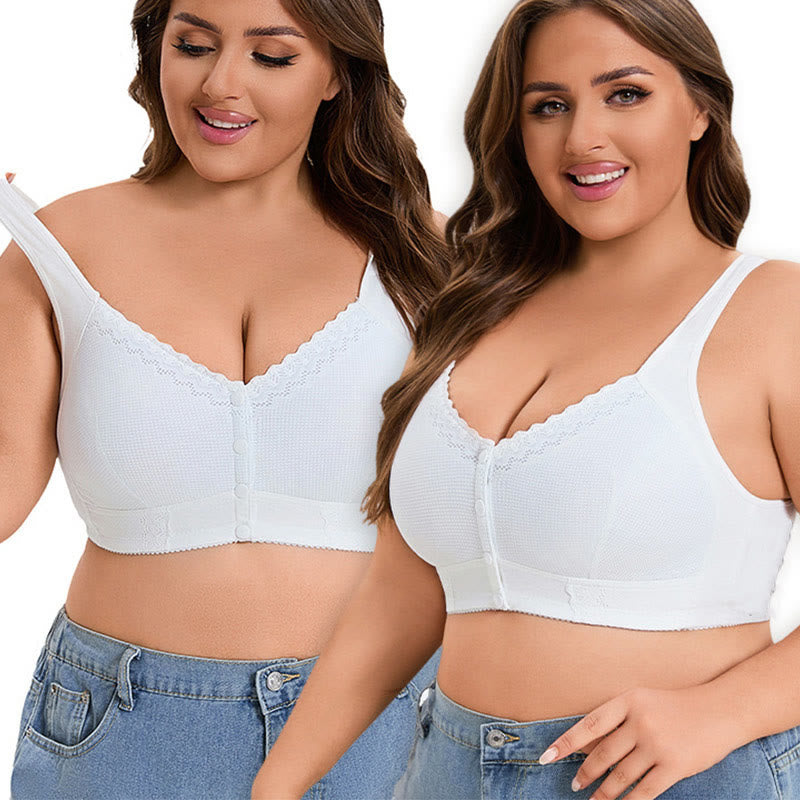 Lace Vest Style Wireless Bra - image 2