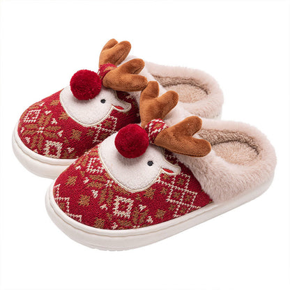 Plus Size Christmas Elk Slippers - image 9