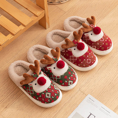 Plus Size Christmas Elk Slippers - image 5