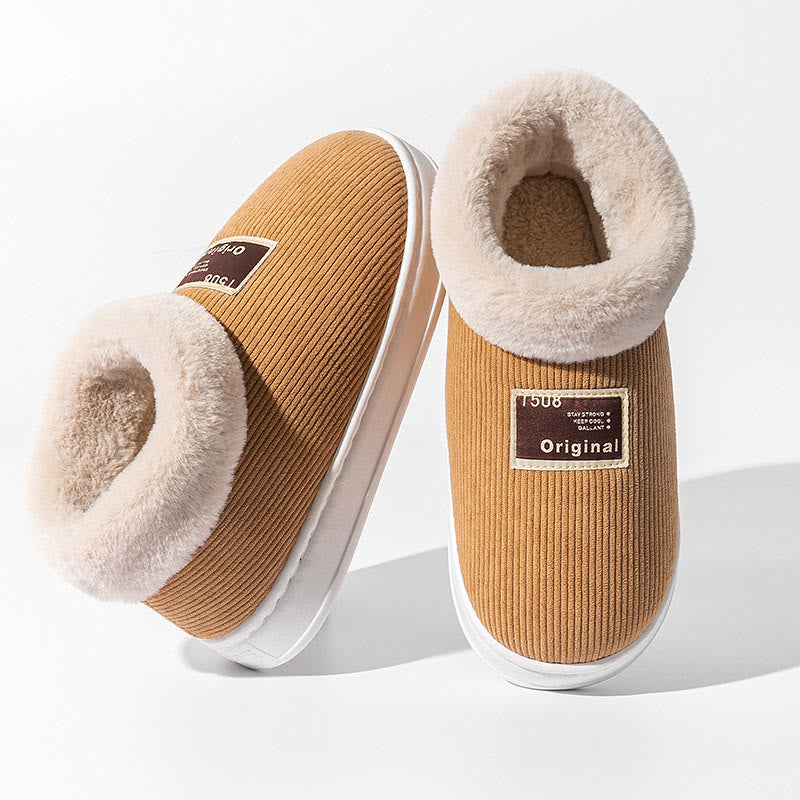 Plus Size Warm Comfortable Slippers - Khaki - EU39-40(US6-7) - image 12