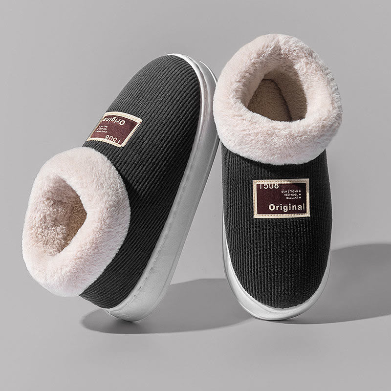 Plus Size Warm Comfortable Slippers - Black - EU39-40(US6-7) - image 13