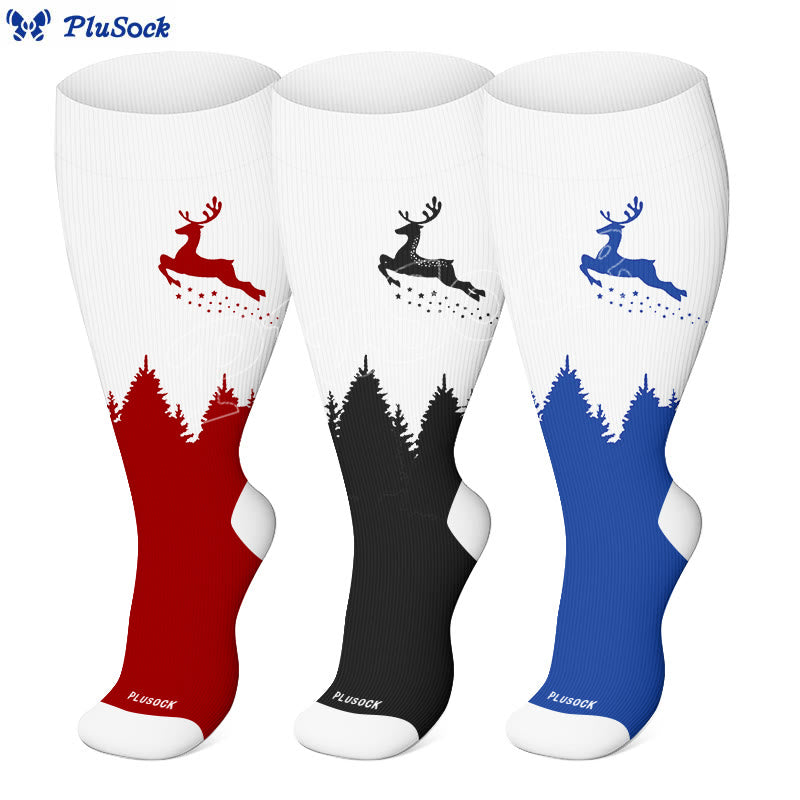 Plus Size Elk Compression Socks - image 1