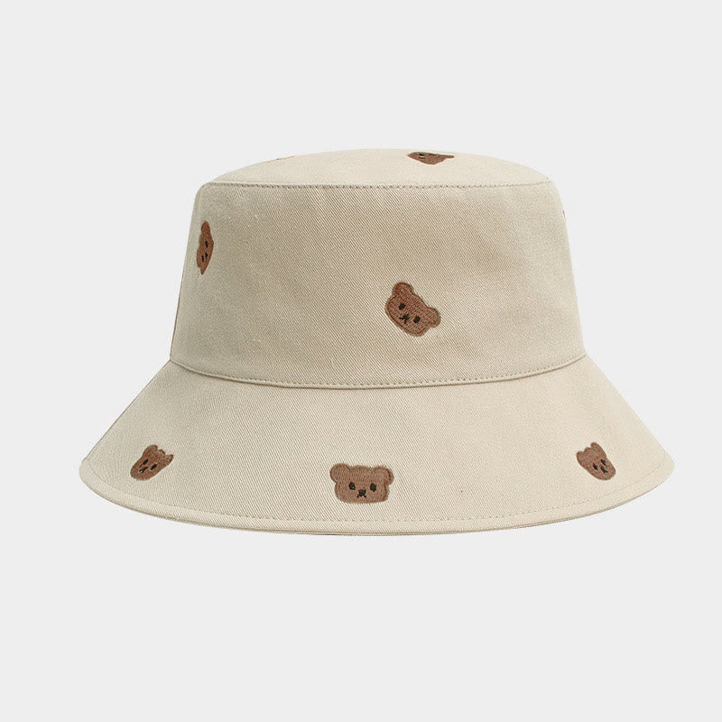 Plus Size Bear Bucket Hat - Beige - One Size - image 4