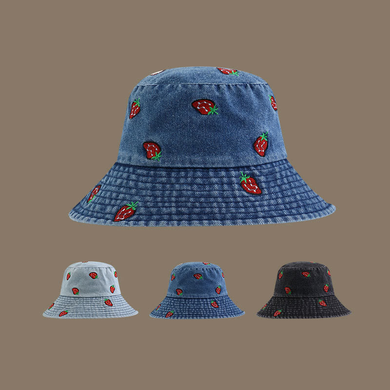 Plus Size Strawberry Bucket Hat - image 1