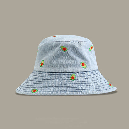 Plus Size Avocado Bucket Hat - Light Blue - One Size - image 4