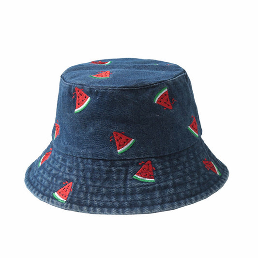 Plus Size Watermelon Bucket Hat - Dark Blue - One Size - image 0