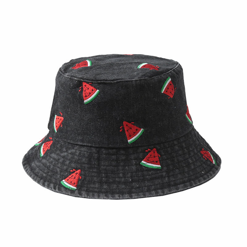 Plus Size Watermelon Bucket Hat - Black - One Size - image 4