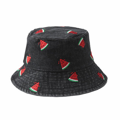 Plus Size Watermelon Bucket Hat - Black - One Size - image 4