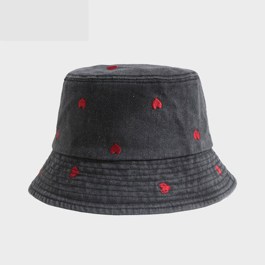 Plus Size Heart Bucket Hat - Black - One Size - image 0