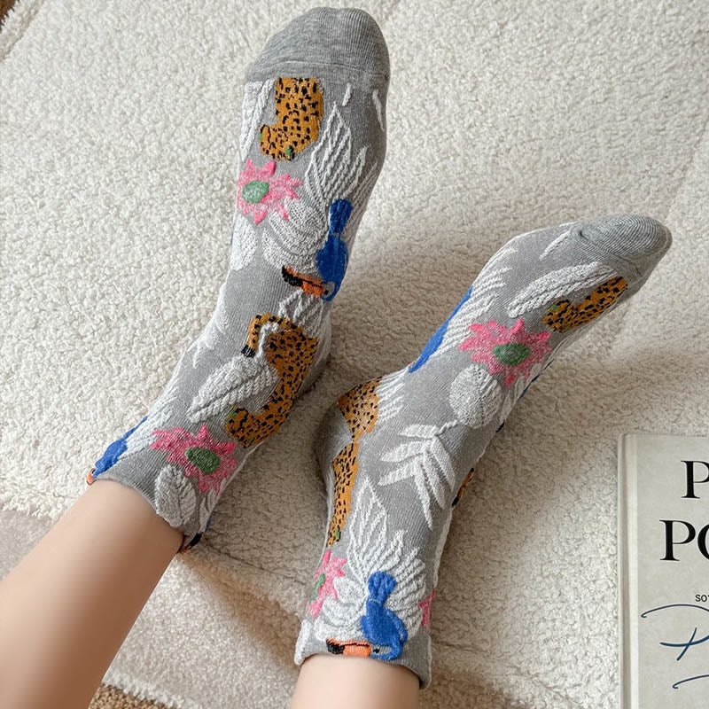 Cute Prints Quarter Socks(5 Pairs) - image 6