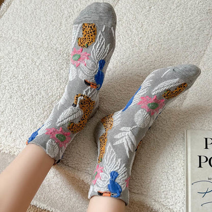 Cute Prints Quarter Socks(5 Pairs) - image 6
