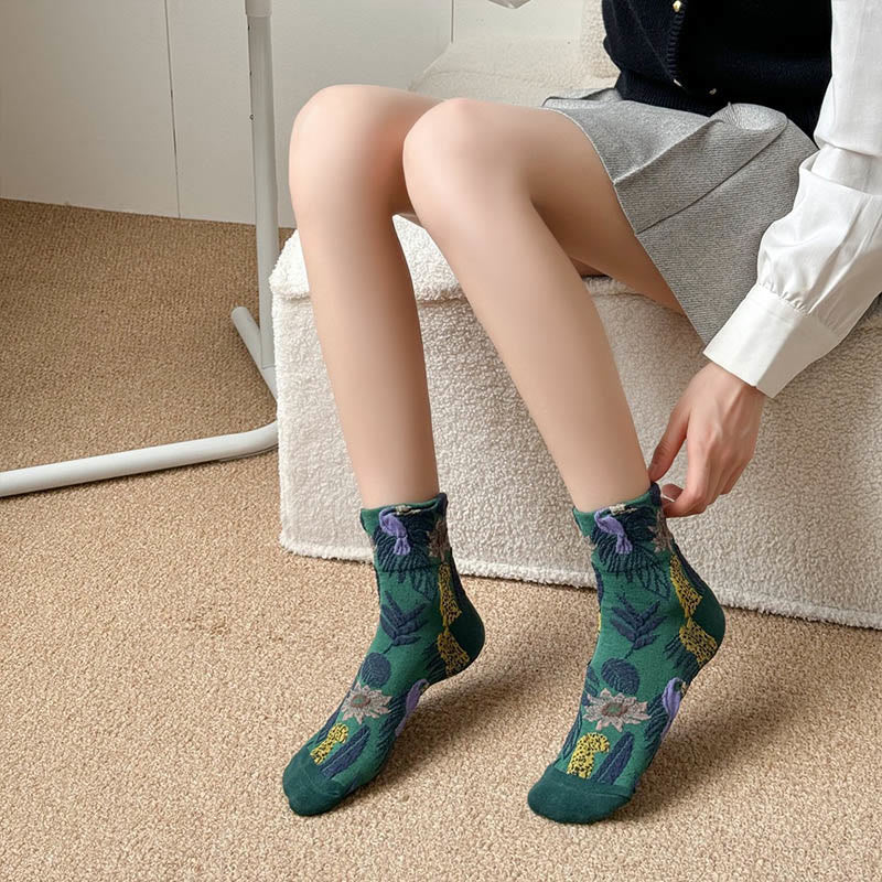 Cute Prints Quarter Socks(5 Pairs) - image 5