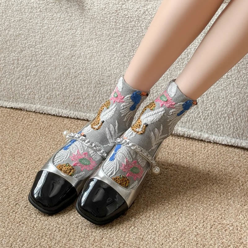 Cute Prints Quarter Socks(5 Pairs) - image 8