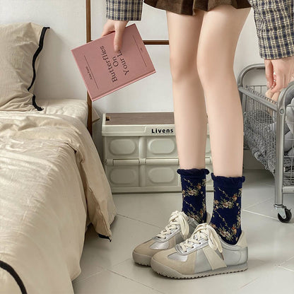 Sweet Small Florals Quarter Socks(5 Pairs) - image 8