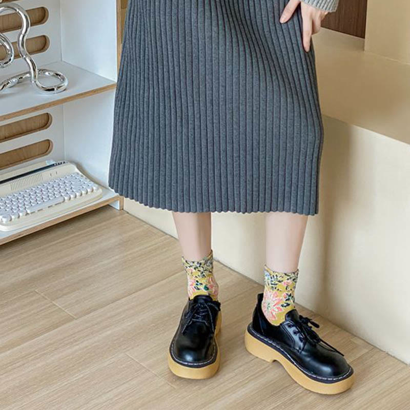 French Pattern Quarter Socks(5 Pairs) - image 6