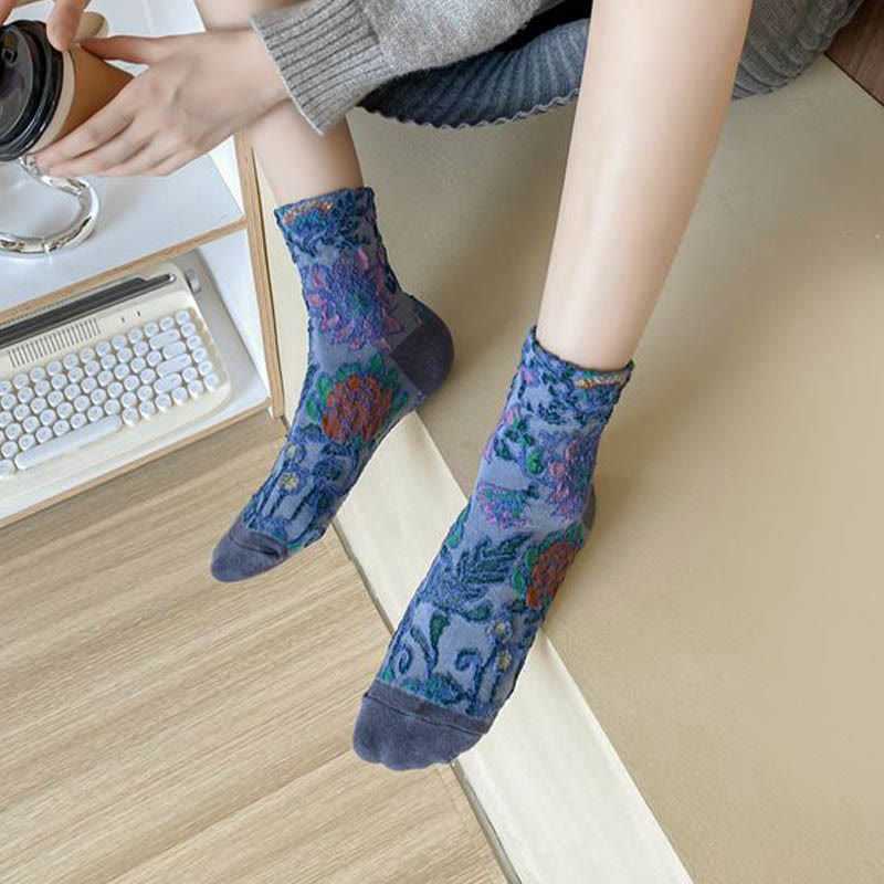 French Pattern Quarter Socks(5 Pairs) - image 2