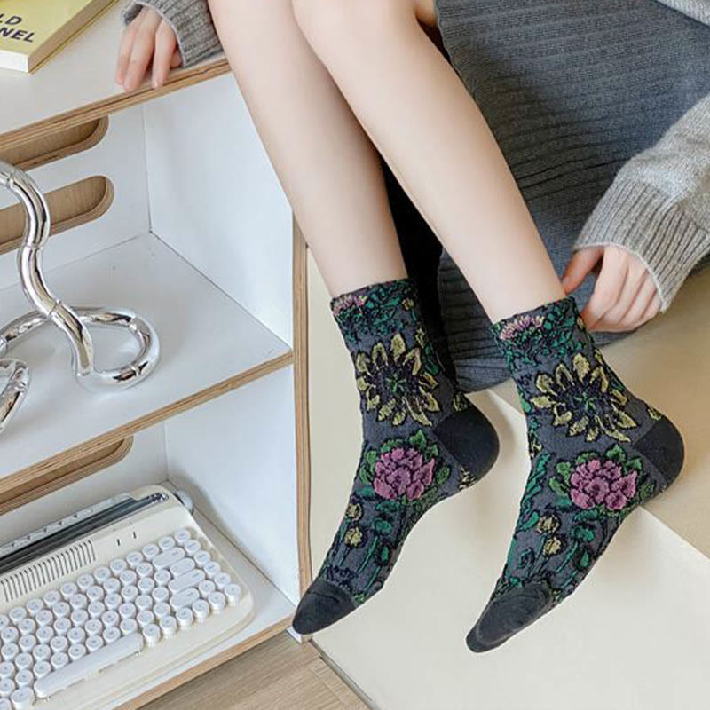 French Pattern Quarter Socks(5 Pairs) - image 4