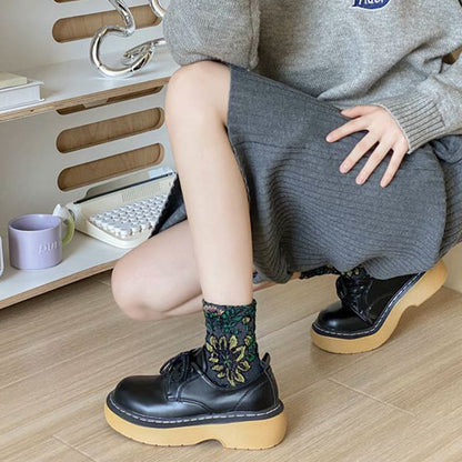 French Pattern Quarter Socks(5 Pairs) - image 5