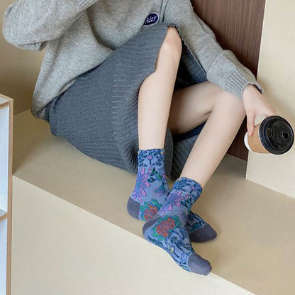 French Pattern Quarter Socks(5 Pairs) - image 3