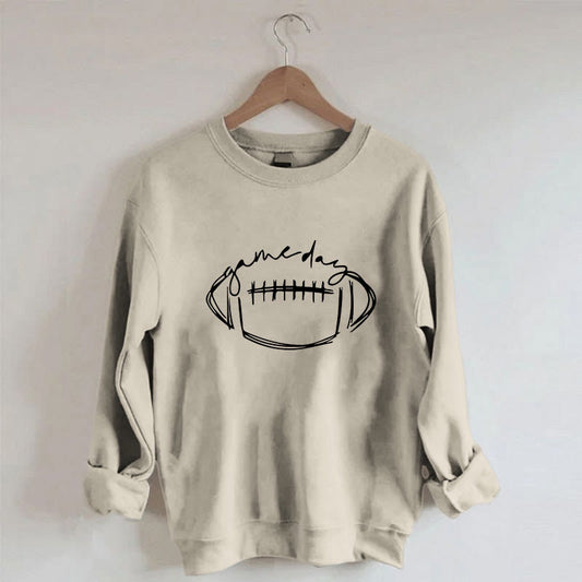 Plus Size Black Game Day Print Sweatshirt - image 0