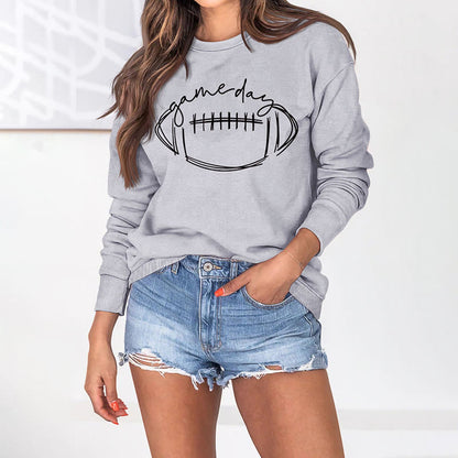 Plus Size Black Game Day Print Sweatshirt - image 20