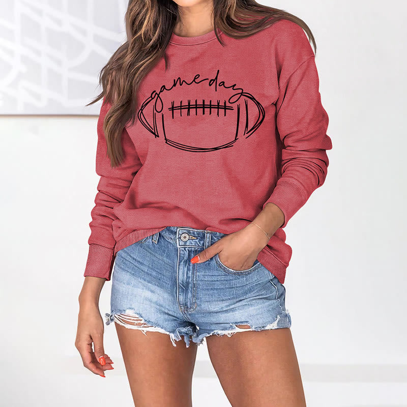 Plus Size Black Game Day Print Sweatshirt - image 17