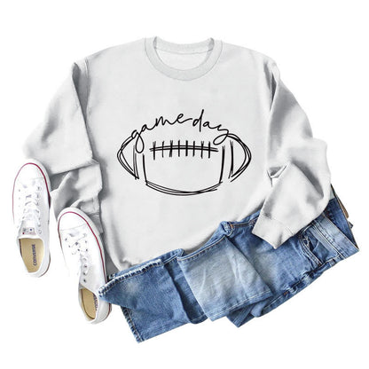 Plus Size Black Game Day Print Sweatshirt - White - 2XL - image 4