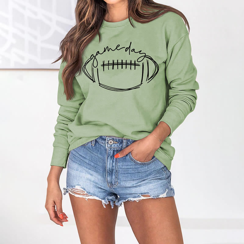 Plus Size Black Game Day Print Sweatshirt - image 16