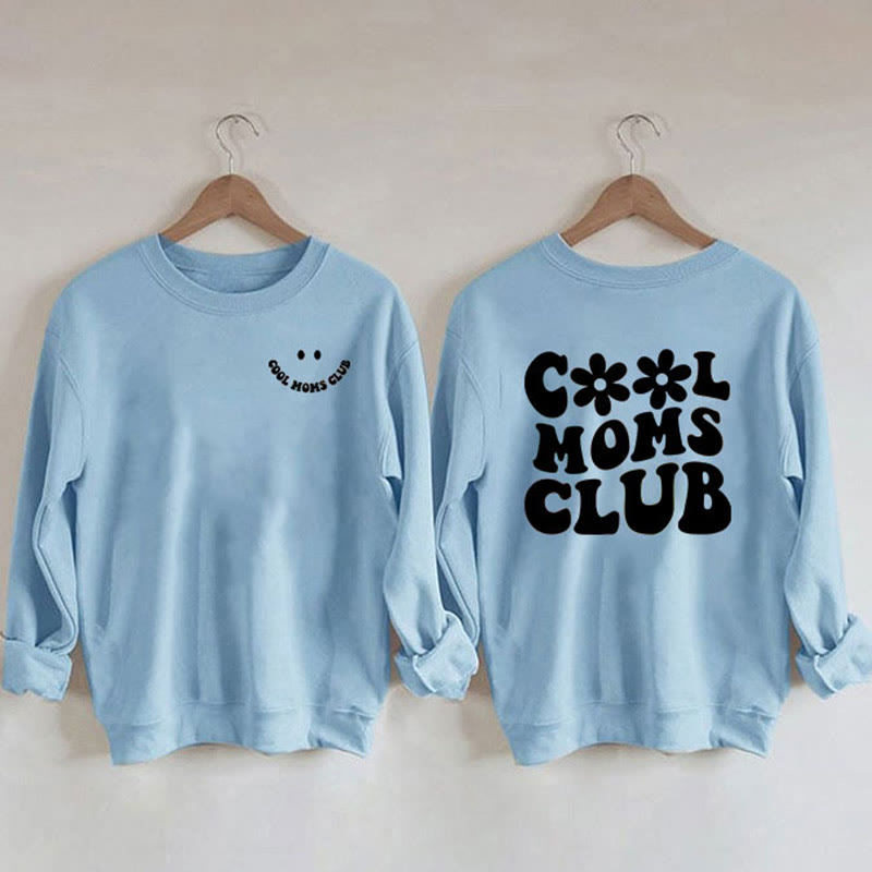 Plus Size Cool Moms Print Sweatshirt - Light Blue - 3XL - image 5