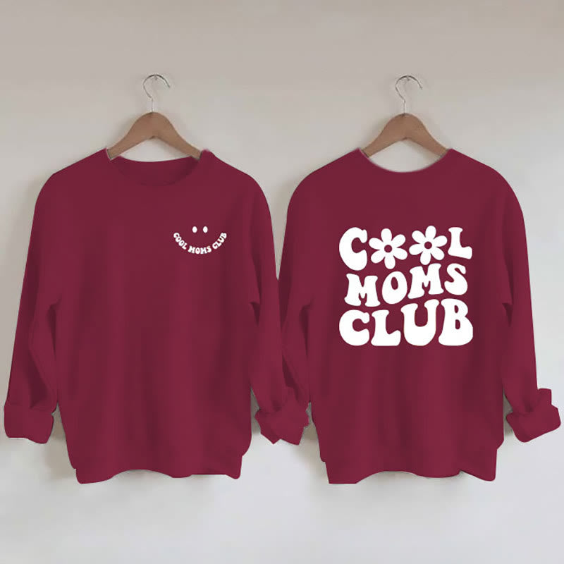 Plus Size Cool Moms Print Sweatshirt - Wine - 3XL - image 4