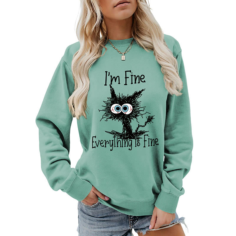 Plus Size Angry Cat Sweatshirt - image 19