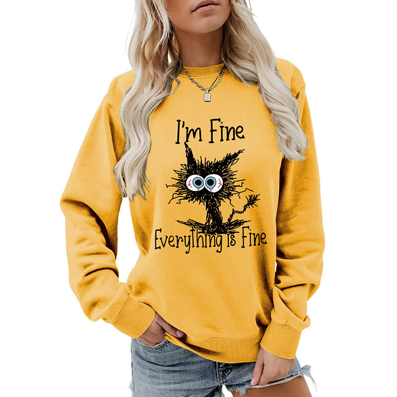 Plus Size Angry Cat Sweatshirt - image 25