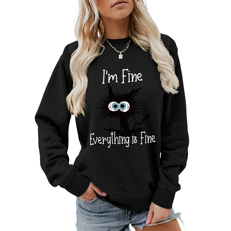 Plus Size Black Cat Sweatshirt - image 15
