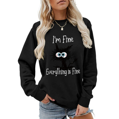 Plus Size Black Cat Sweatshirt - image 15