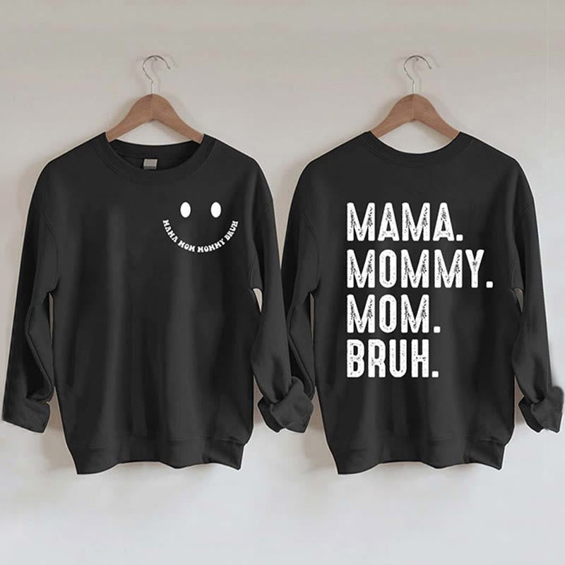 Plus Size Mom Print Sweatshirt - Black - 3XL - image 2