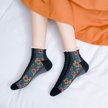Vintage Lace Ankle Socks(5 Pairs) - image 6