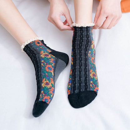Vintage Lace Ankle Socks(5 Pairs) - image 4