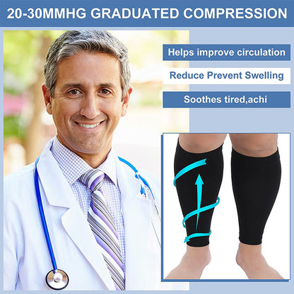 Plus Size Footless Compression Sleeve Socks Unisex - image 3