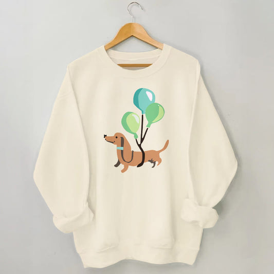 Plus Size Balloon Dachshund Sweatshirt - Apricot - 3XL - image 0
