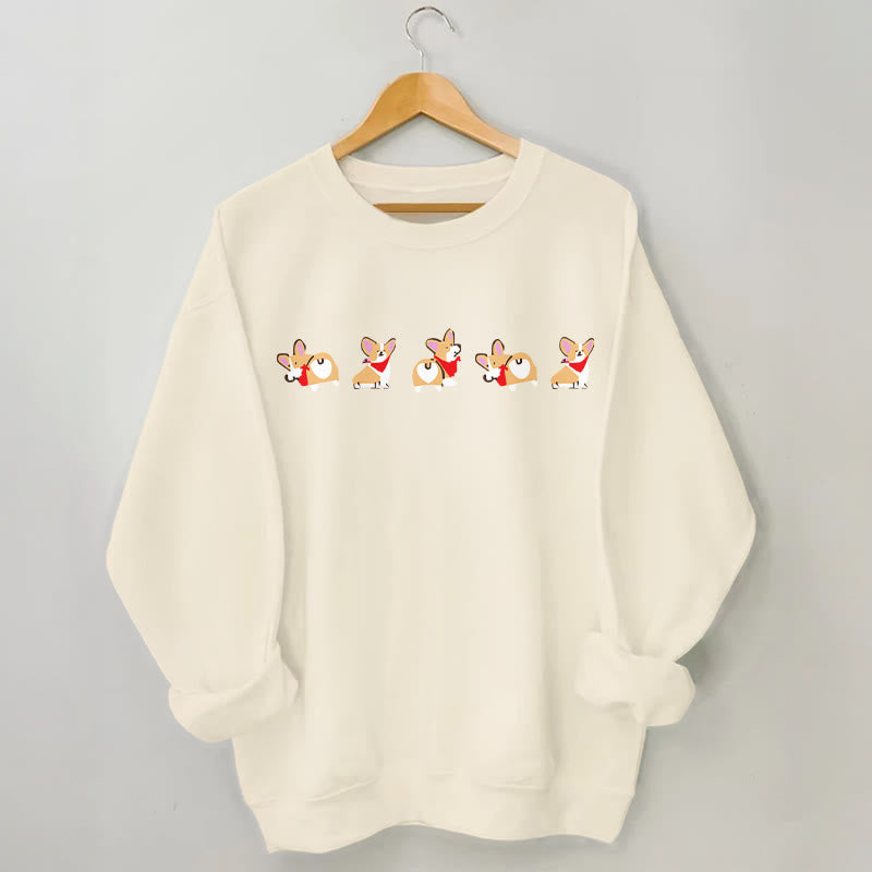 Plus Size Corgi Sweatshirt - Apricot - 3XL - image 0