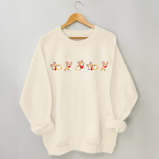 Plus Size Corgi Sweatshirt - Apricot - 3XL - image 1