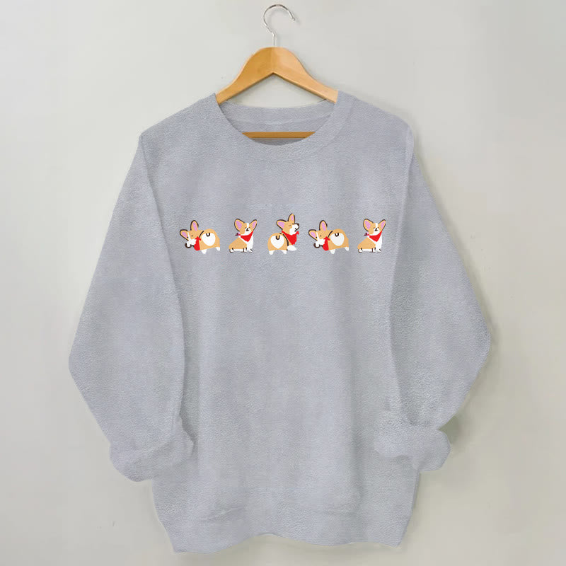 Plus Size Corgi Sweatshirt - Grey - 3XL - image 1