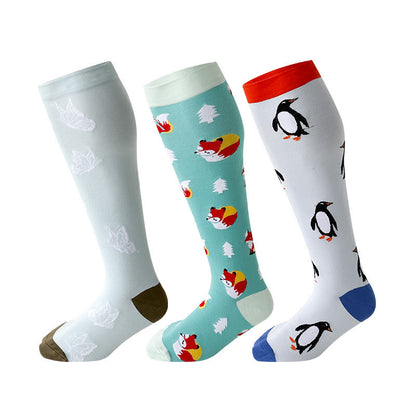 Plus Size Penguin Fox Compression Socks 2XL-7XL - image 1