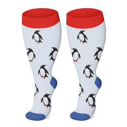 Plus Size Penguin Fox Compression Socks 2XL-7XL - image 6